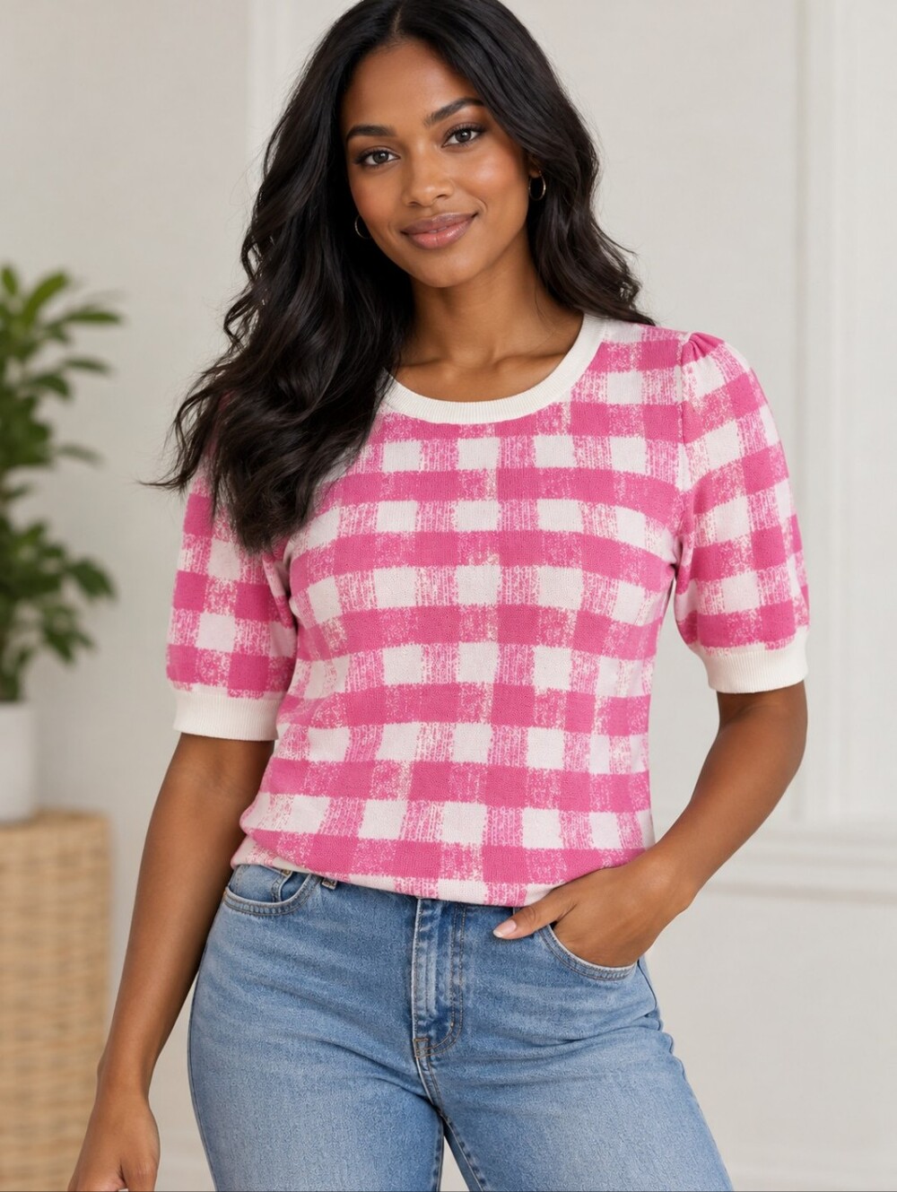 Maeve Harmon Jacquard Sweater Tee